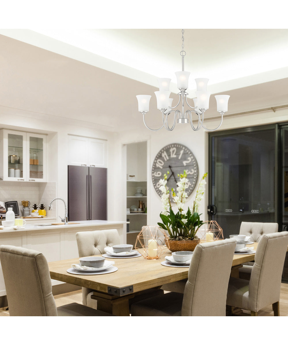 Bronson 9 Light Chandelier Brushed Nickel