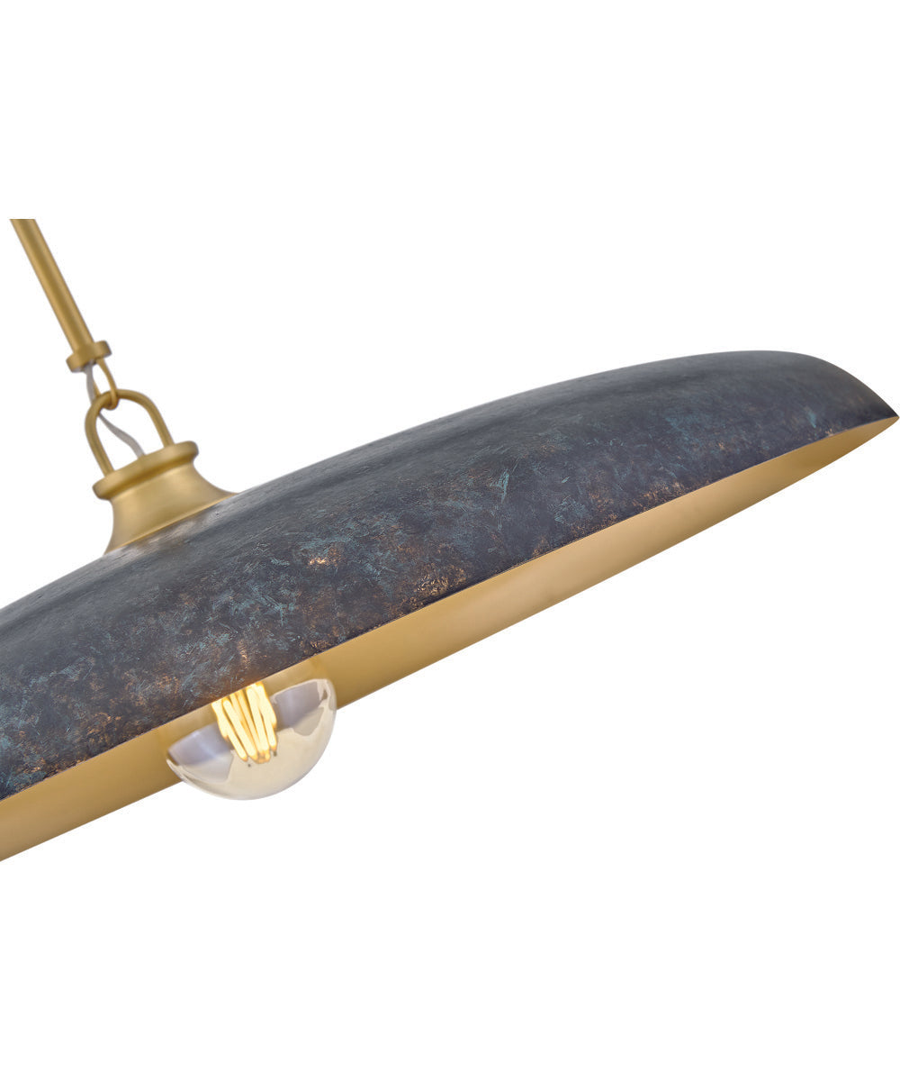Sadie 1-Light Large Dome Chandelier in Lacquered Brass
