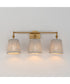 Baja 3-Light Bath Vanity Natural Aged Brass