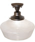 16" Wide Revival Schoolhouse Traditional Globe Semi-Flush Mount