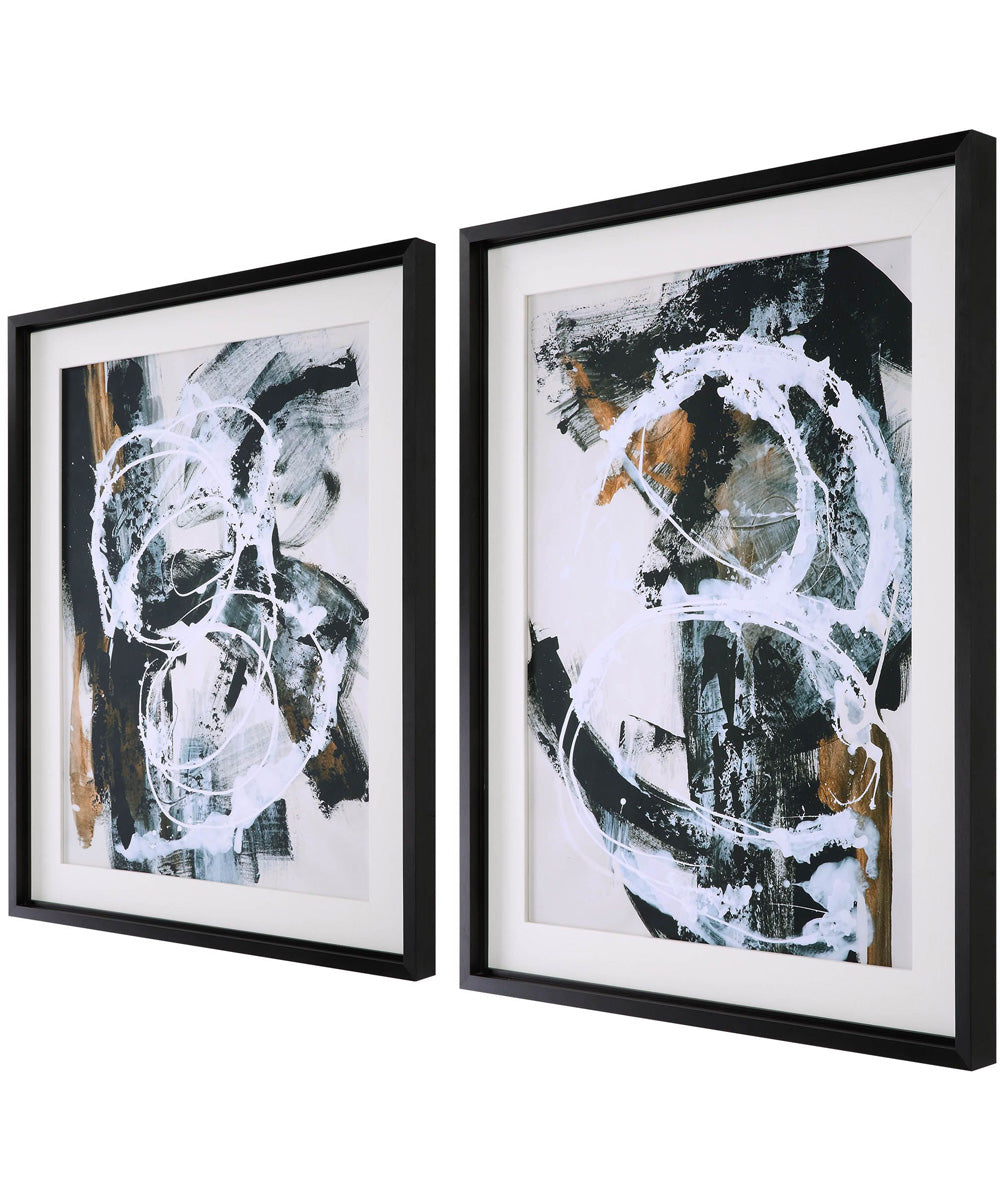Winterland Abstract Prints Set of 2