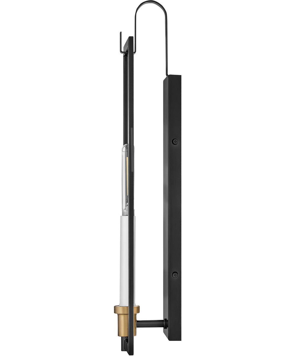 Stassi 1-Light Medium Single Light Sconce in Black