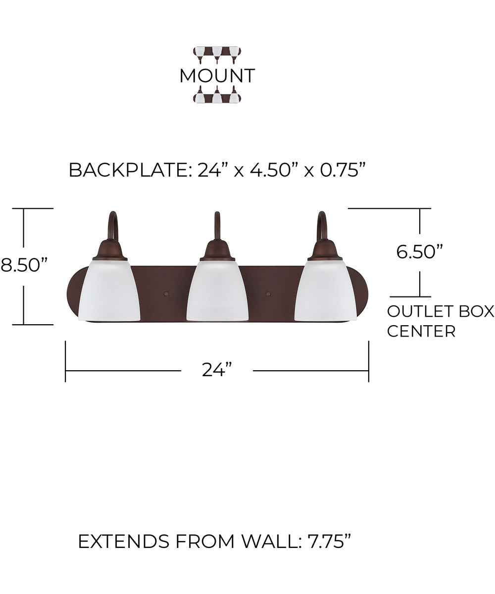 Trenton 3-Light Vanity Bronze