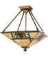 17" Square Pinecone Ridge Semi-Flush Mount