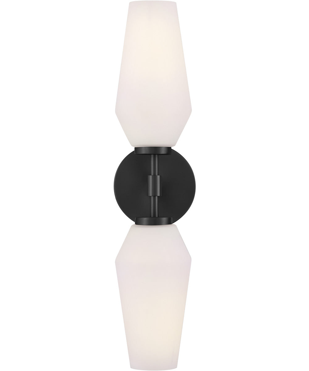 Gio 2-Light Large Two Light Sconce in Black