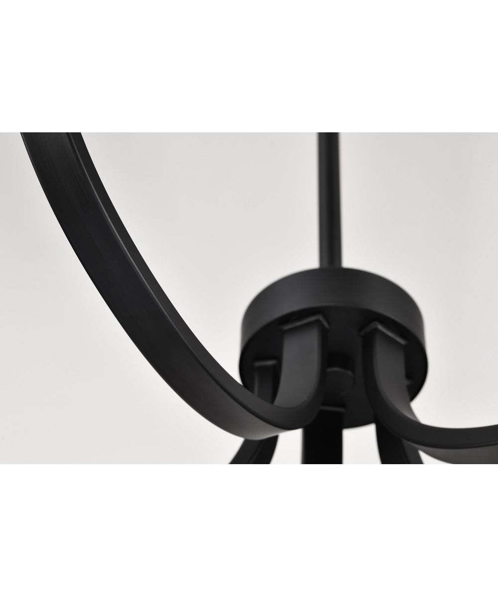 Solara 5-Light Chandelier Matte Black