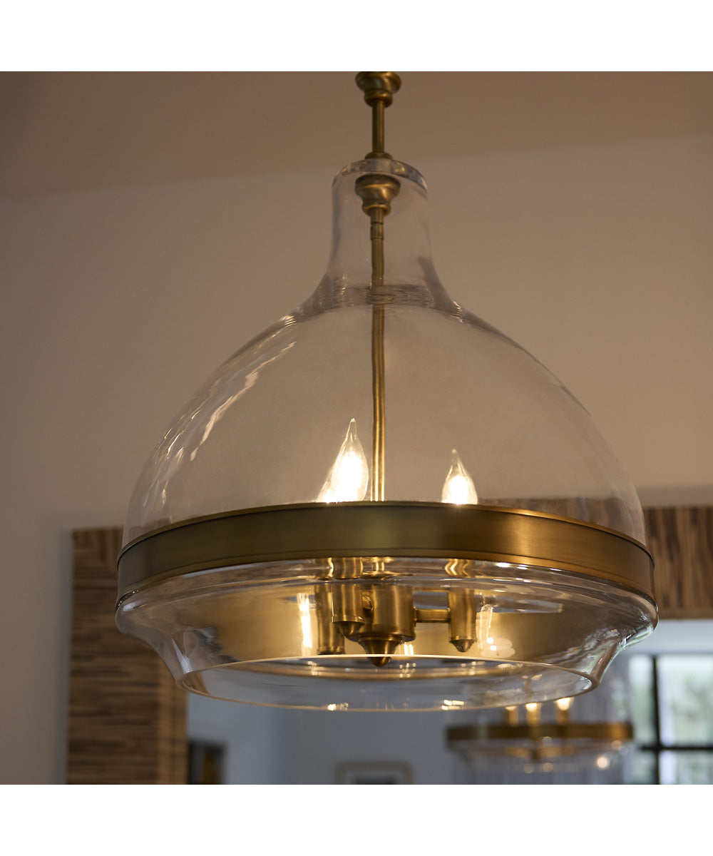 Tilbrook 3-light Pendant Brushed Brass
