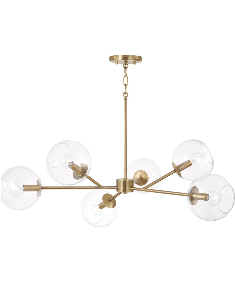 Atlas 6-Light Chandelier Aged Brass