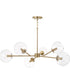 Atlas 6-Light Chandelier Aged Brass