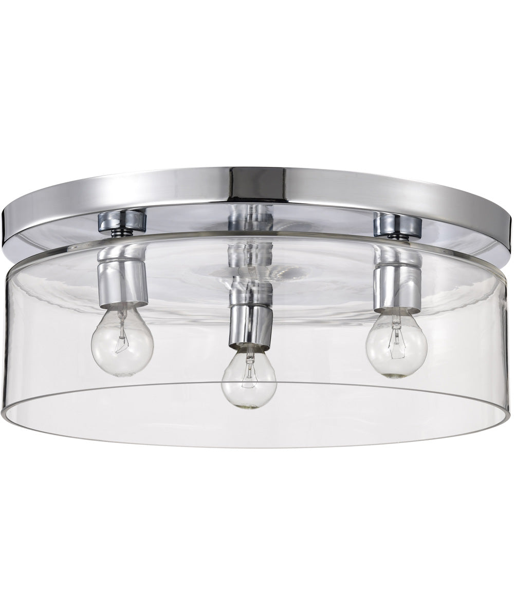 Marlowe 3-Light Close-to-Ceiling Polished Nickel