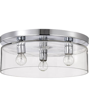 Marlowe 3-Light Close-to-Ceiling Polished Nickel