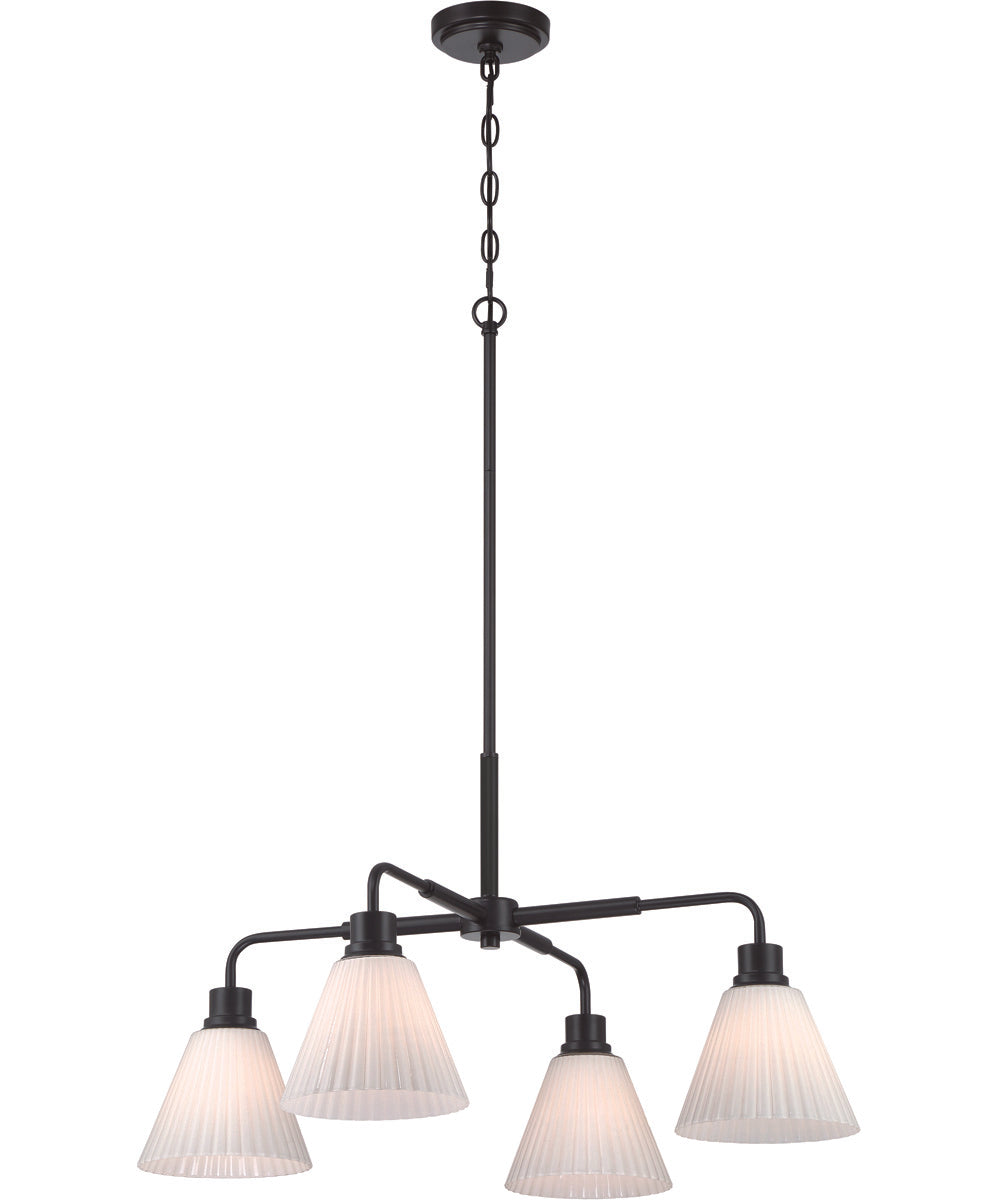 Pleated II 4-Light Lighting Flat Black