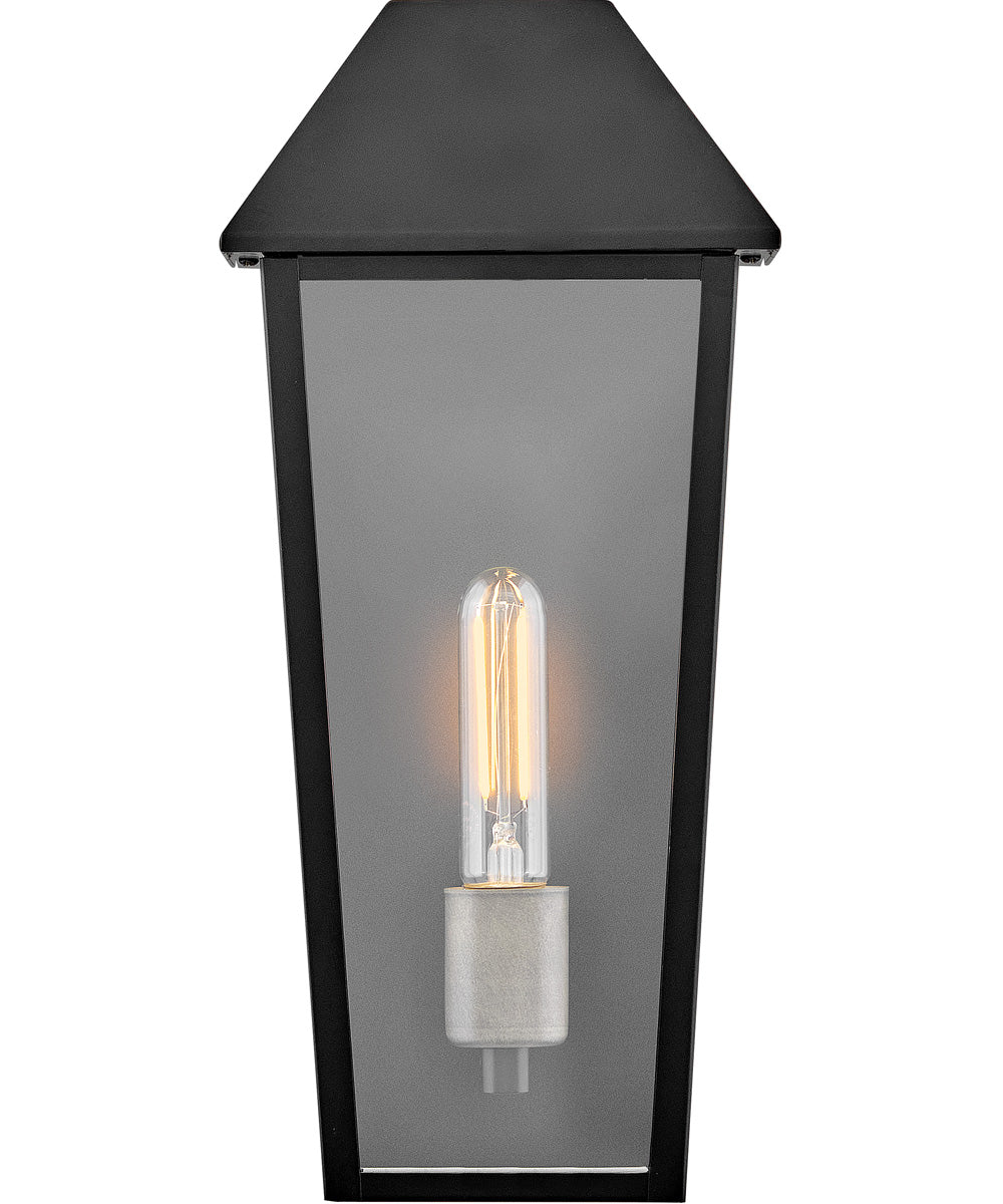 Maclin 1-Light Medium Wall Mount Lantern in Black