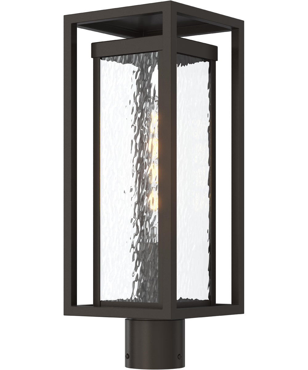 Shaw 19 Inch 1 Light Outdoor Post Light with Clear Glass Antique Bronze
