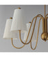 Valette 6-Light Chandelier Natural Aged Brass