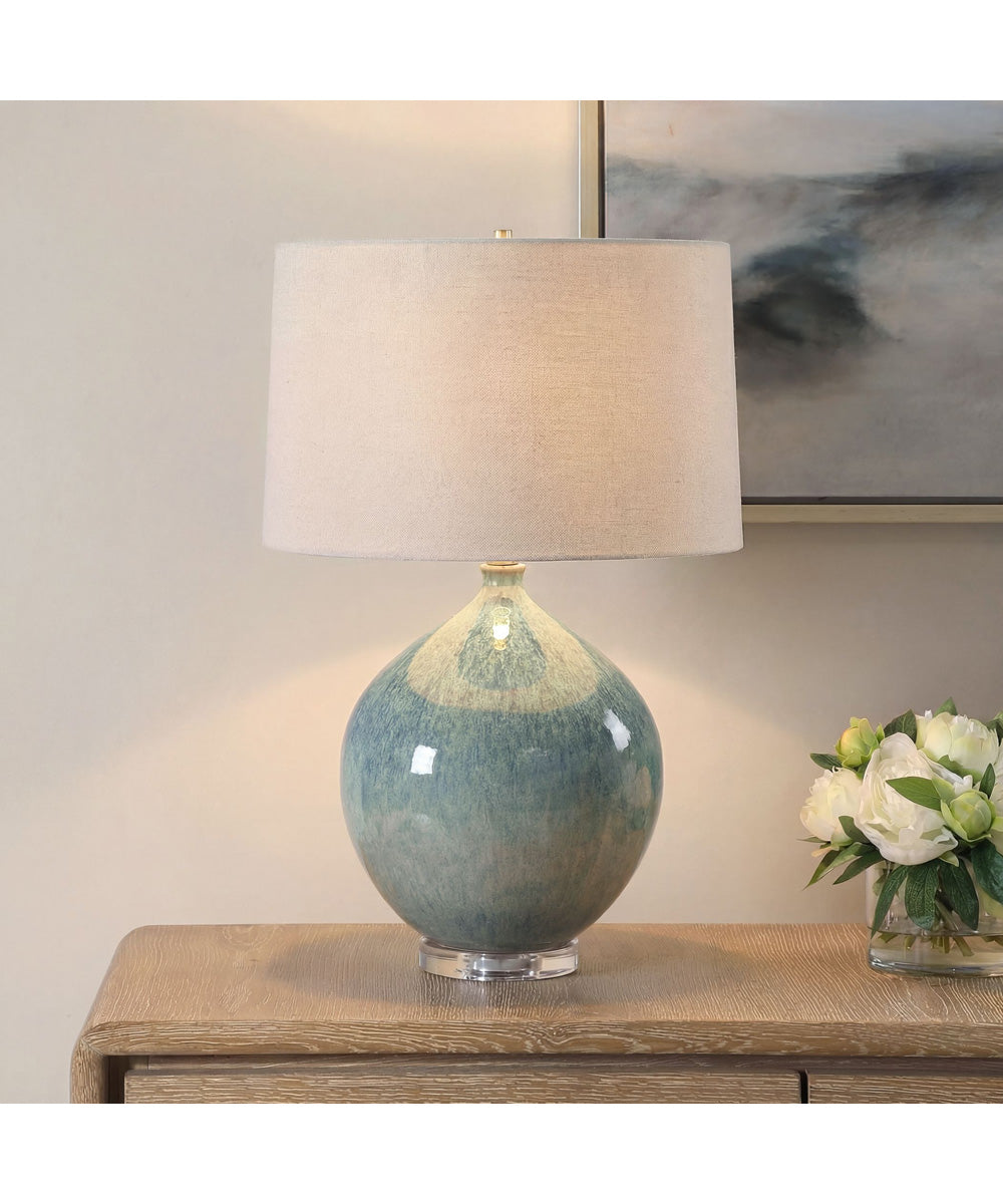 Callista Teal Blue Table Lamp