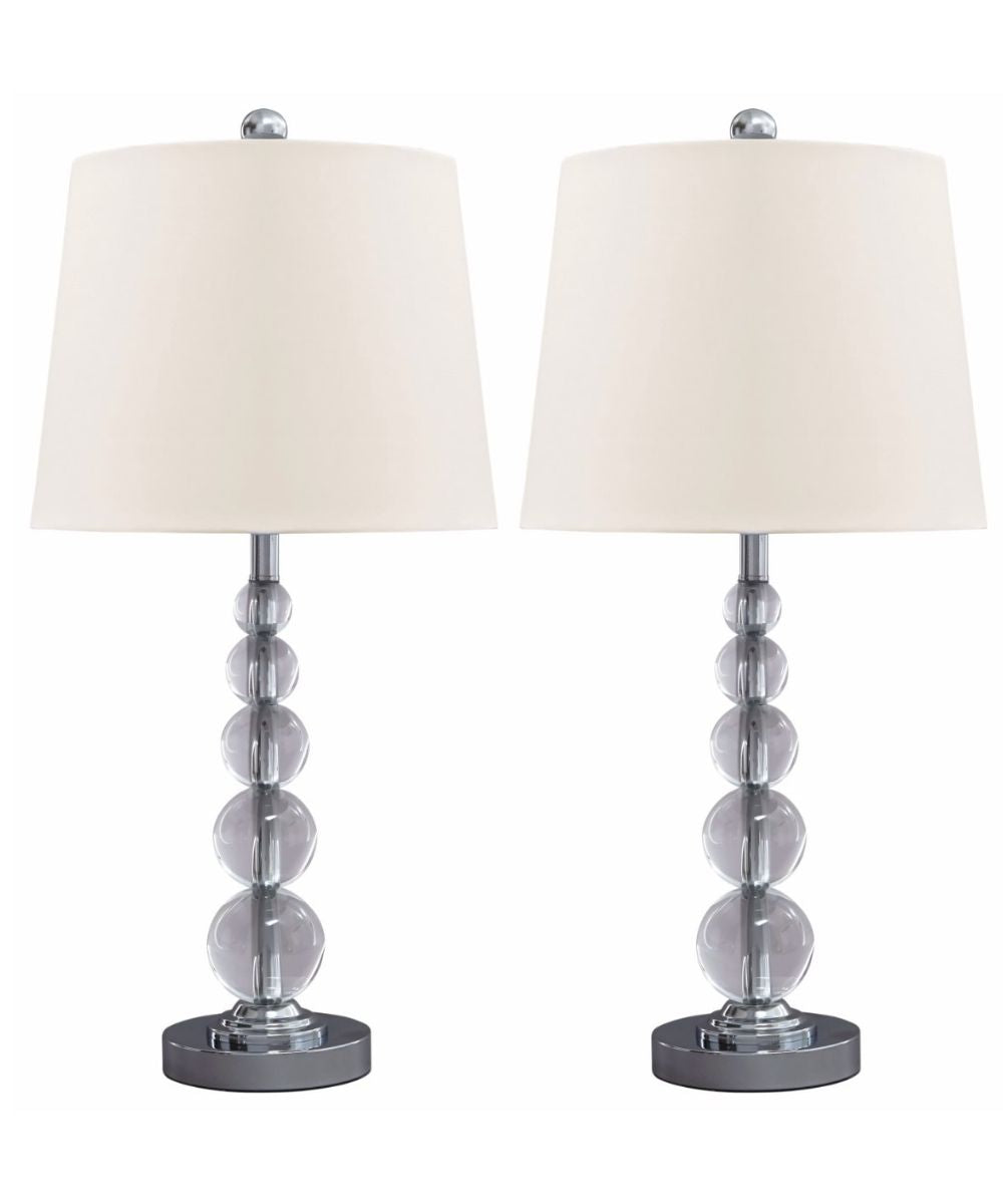 OPEN BOX Joaquin Crystal Table Lamp (Set of 2) Clear/Silver