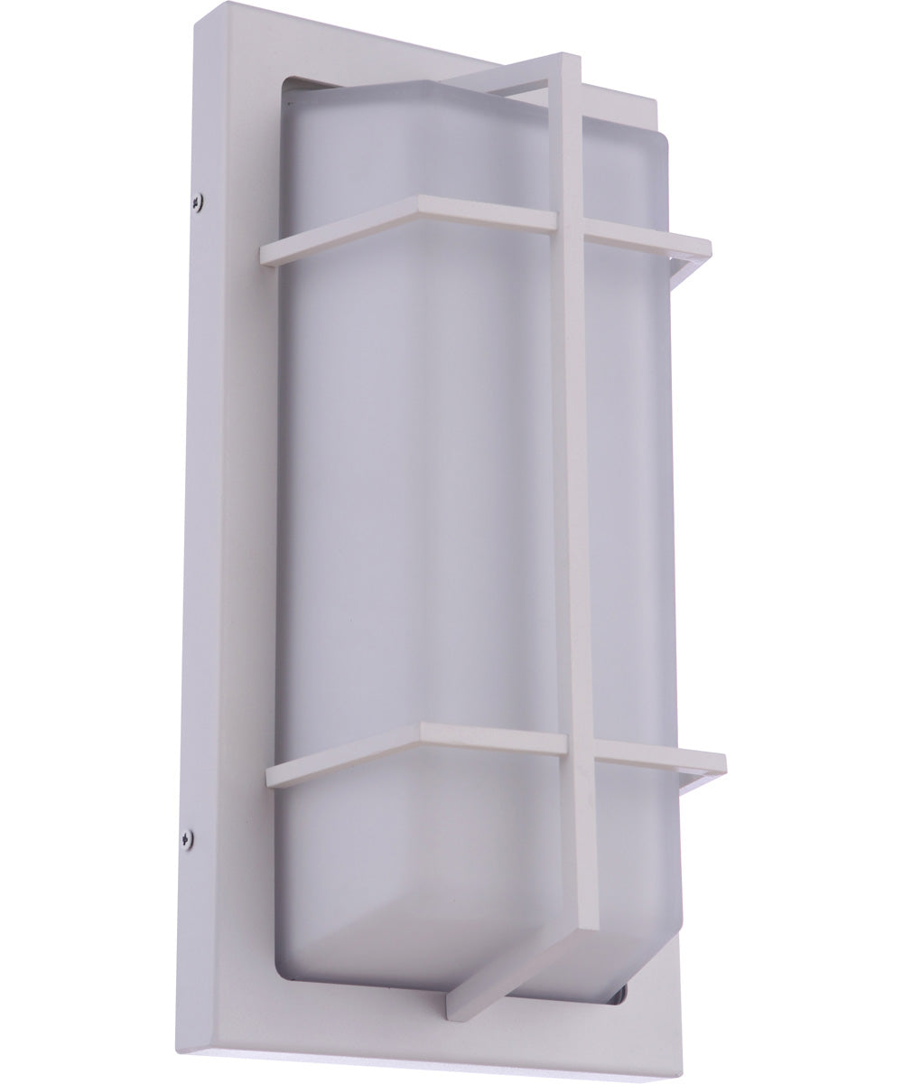 Bulkhead Rectangular 2-Light Outdoor Lighting Textured White