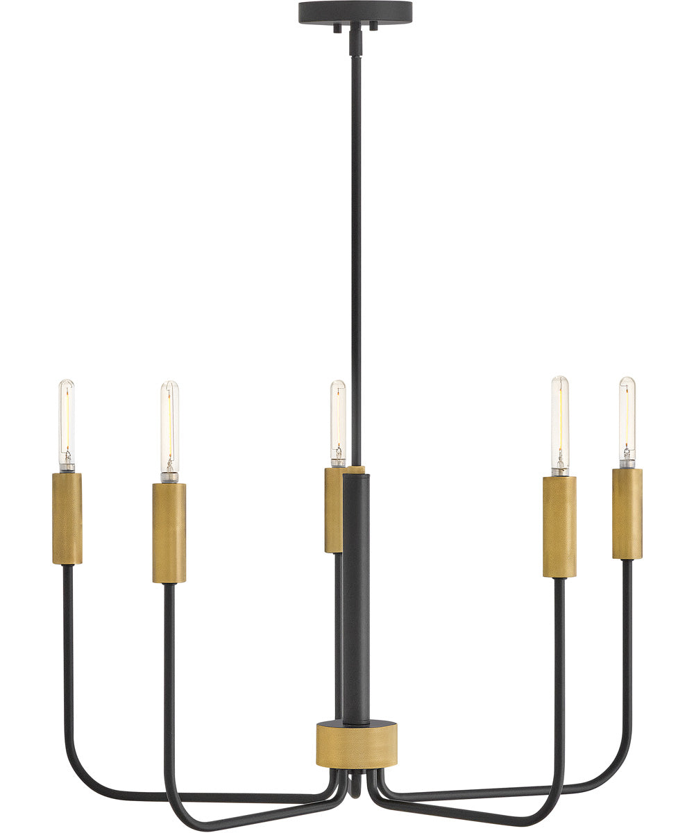 Austen 5-Light Medium Single Tier in Black