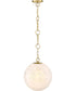 Wine Flower 1 Light Pendant Brushed Gold