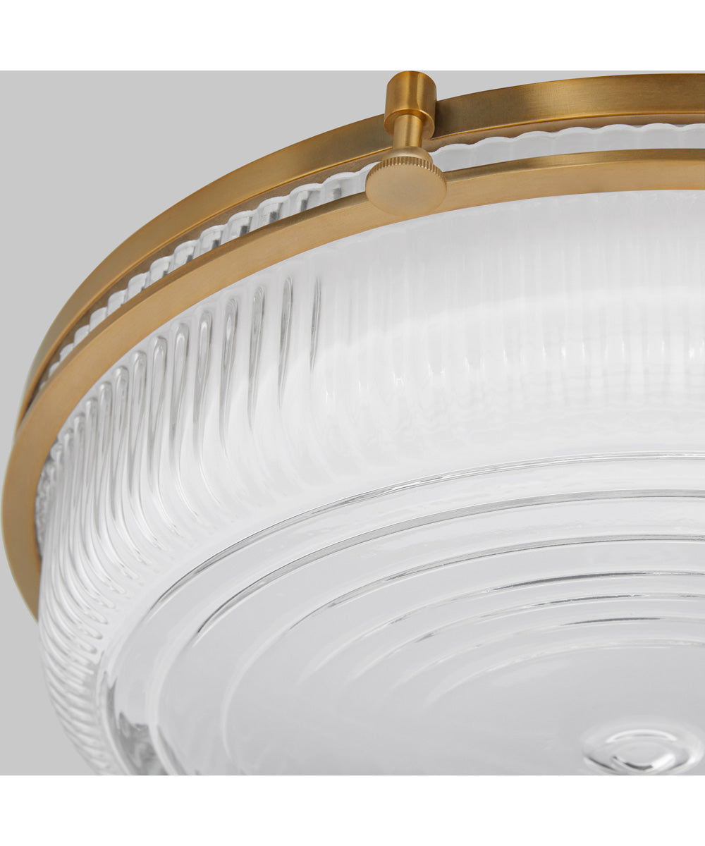 Emory 1-light Ceiling Flush Mount Brushed Brass