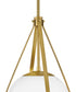 Colby 1-Light Small Pendant in Lacquered Brass
