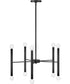 Millie 10-Light Medium Multi Tier Convertible Chandelier in Black