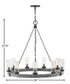 Sawyer 9-Light Large Outdoor Single Tier in Aged Zinc