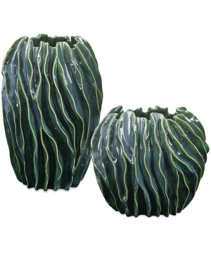 Veridian Ridge Indoor-Outdoor Vases Set of 2