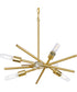 Astra 6-Light 22" Modern Chandelier Satin Brass