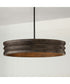 Dunn 4-Light Chandelier Espresso Stain and Black
