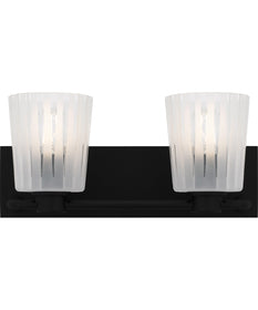 Gray Medium 2-light Bath Light Matte Black