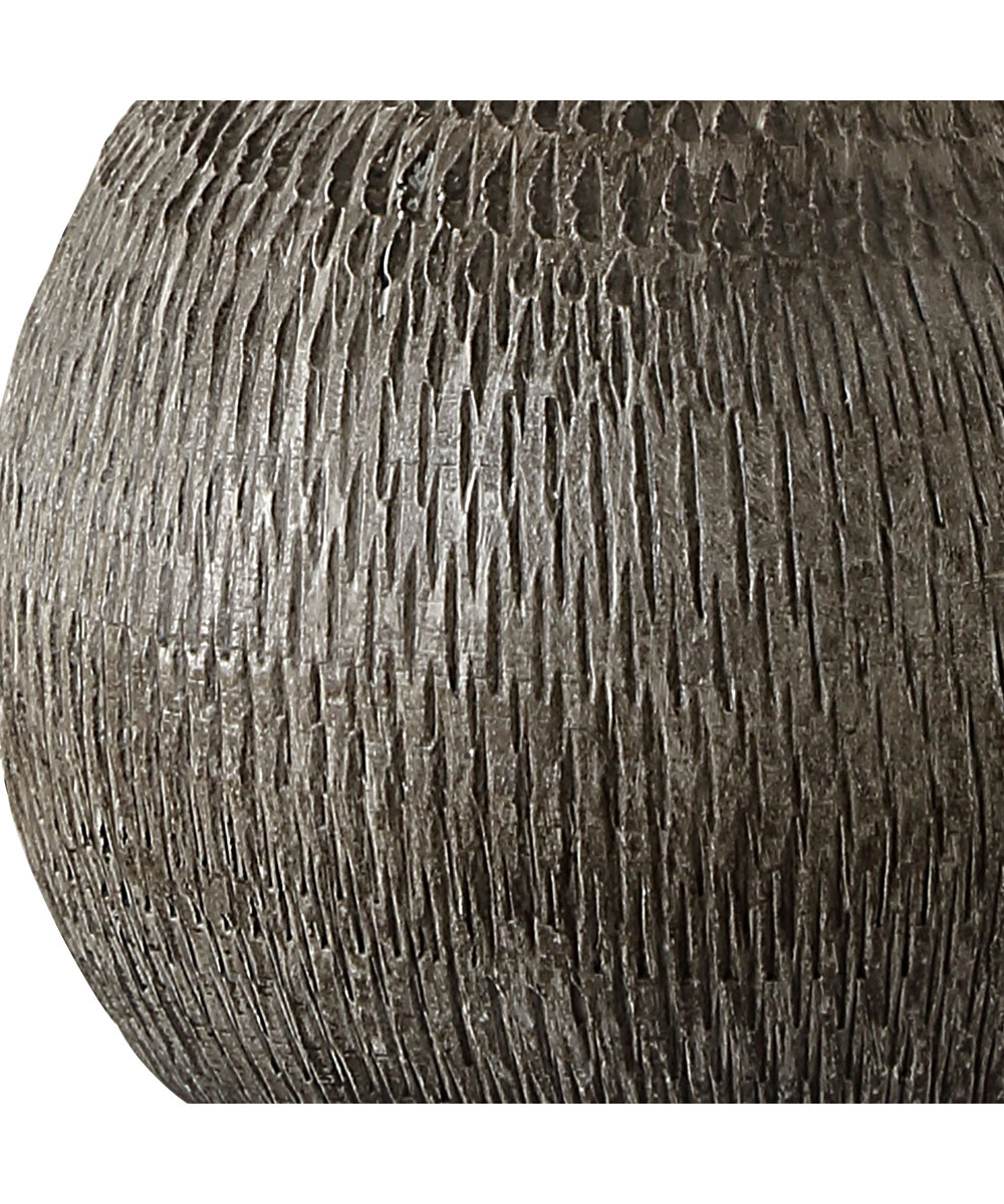 Ceramic Gourd Table Lamp in Ivory with Off-White Linen