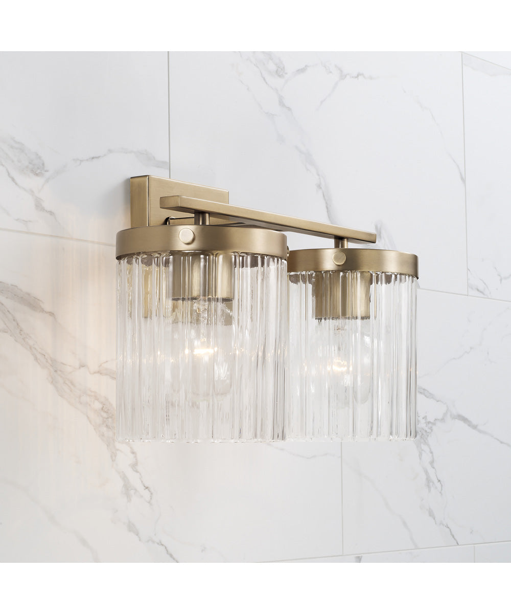Vaughn 2-Light Vanity Aged Brass