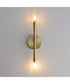 Rome 2-Light Wall Sconce Satin Brass
