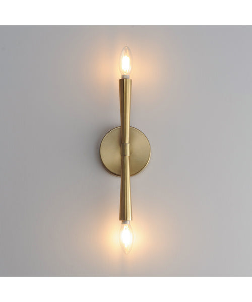 Maxim Rome 2-Light Wall Sconce Satin Brass 24620SBR