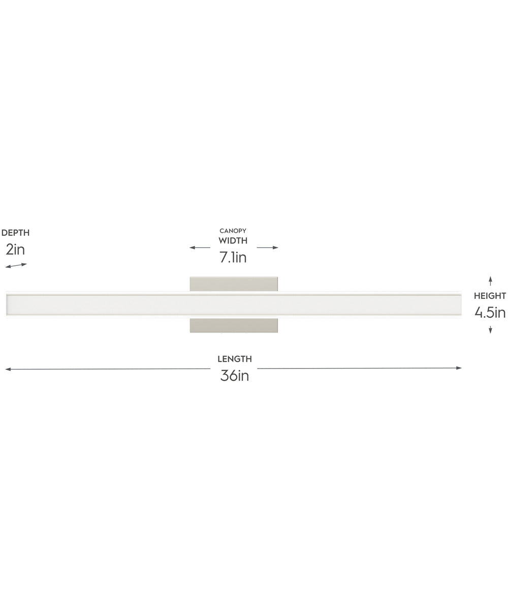 Phase 6.3 36 in. 5CCT Integrated LED Linear Vanity Light Brushed Nickel