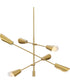 Cornett 6-Light Contemporary Chandelier Brushed Gold