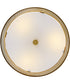 Cash 3-Light Medium Semi-Flush Mount in Lacquered Brass