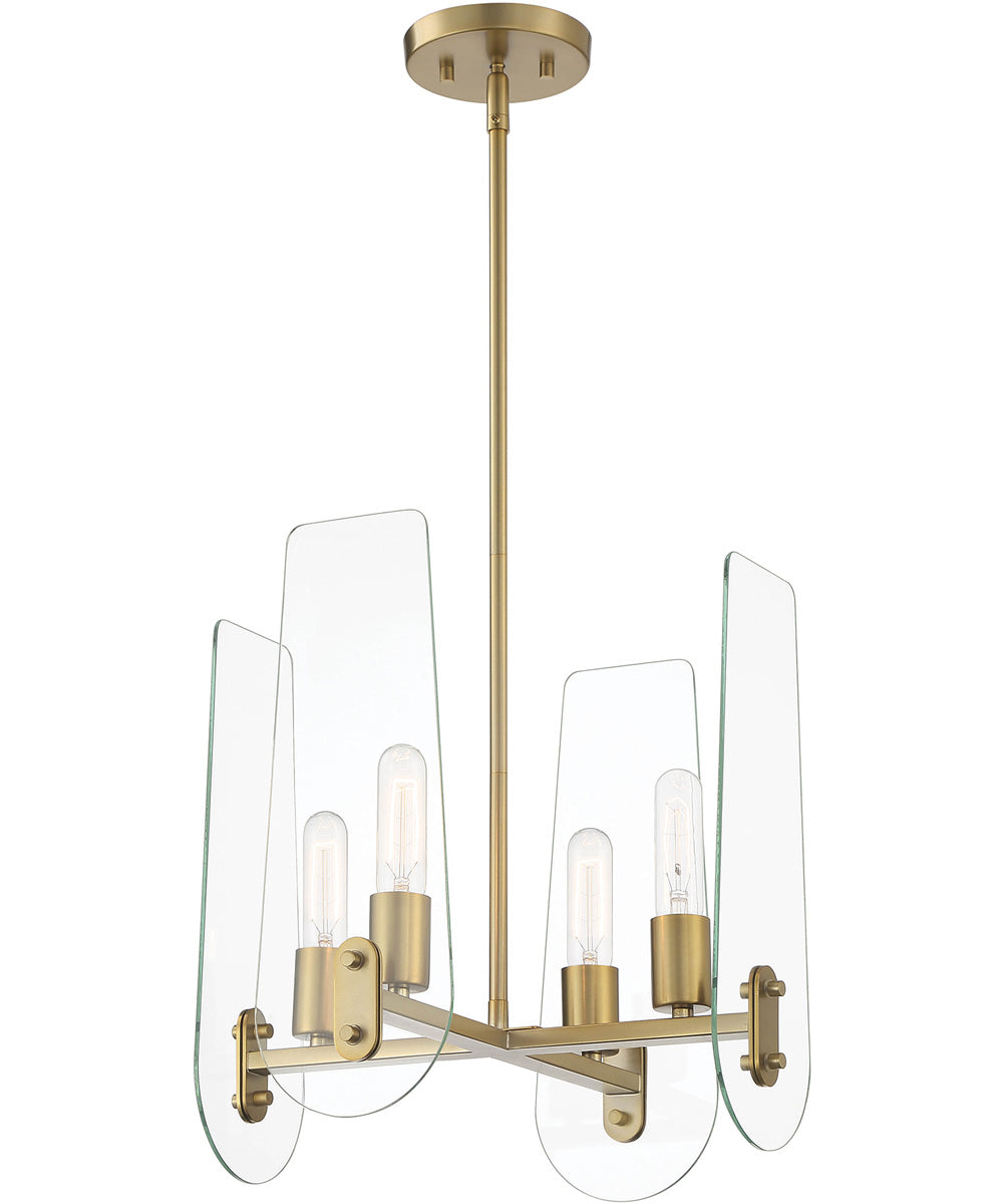 Bergen Beach 4 Light Chandelier Brushed Gold