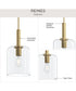 Reines 1-Light Pendant with Clear Glass Shade Brushed Gold