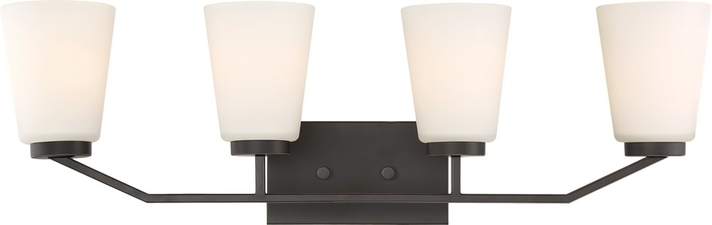 30"W Nome 4-Light Vanity & Wall Mahogany Bronze