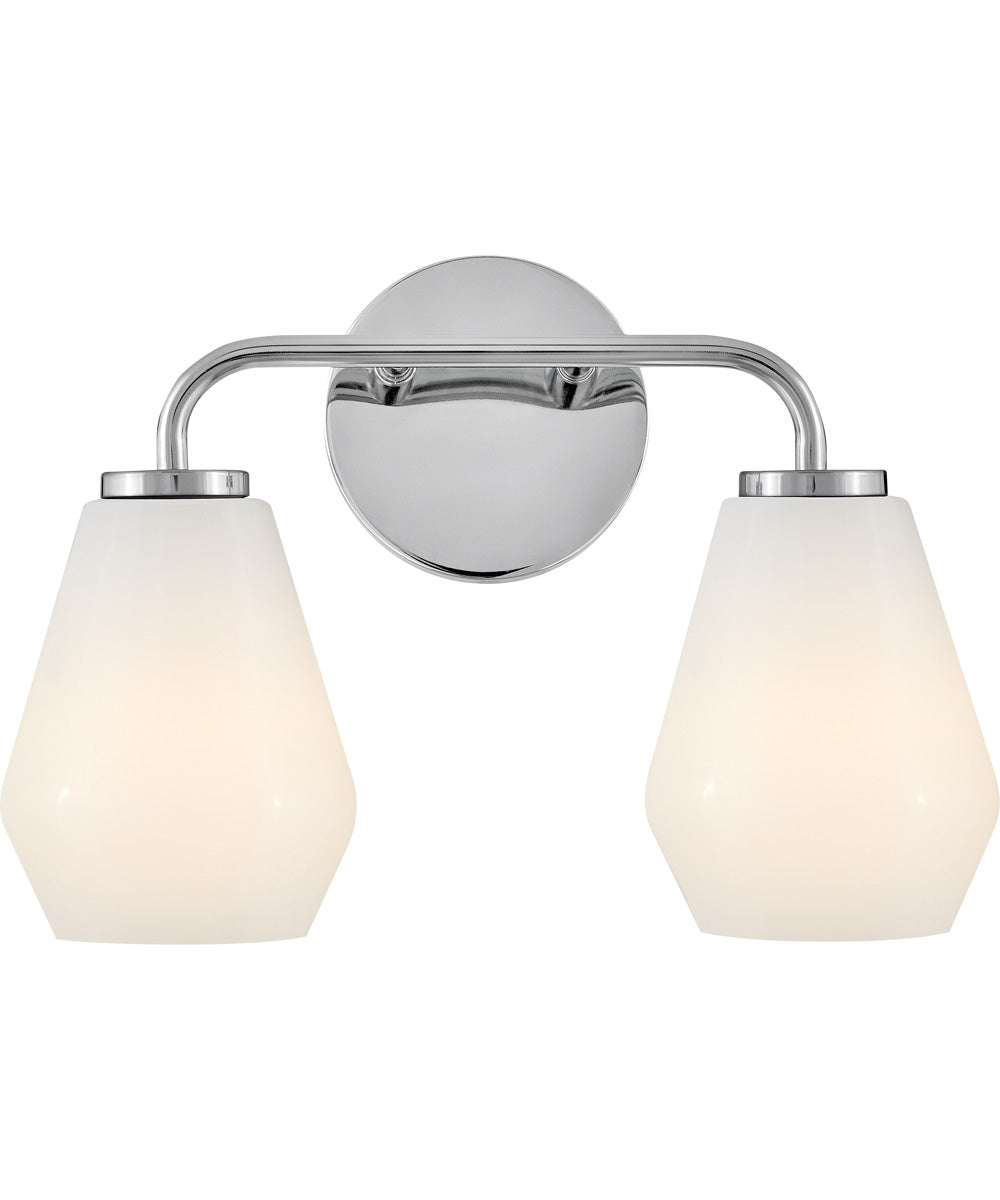 Gio 2-Light Small Two Light Vanity in Chrome