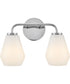 Gio 2-Light Small Two Light Vanity in Chrome