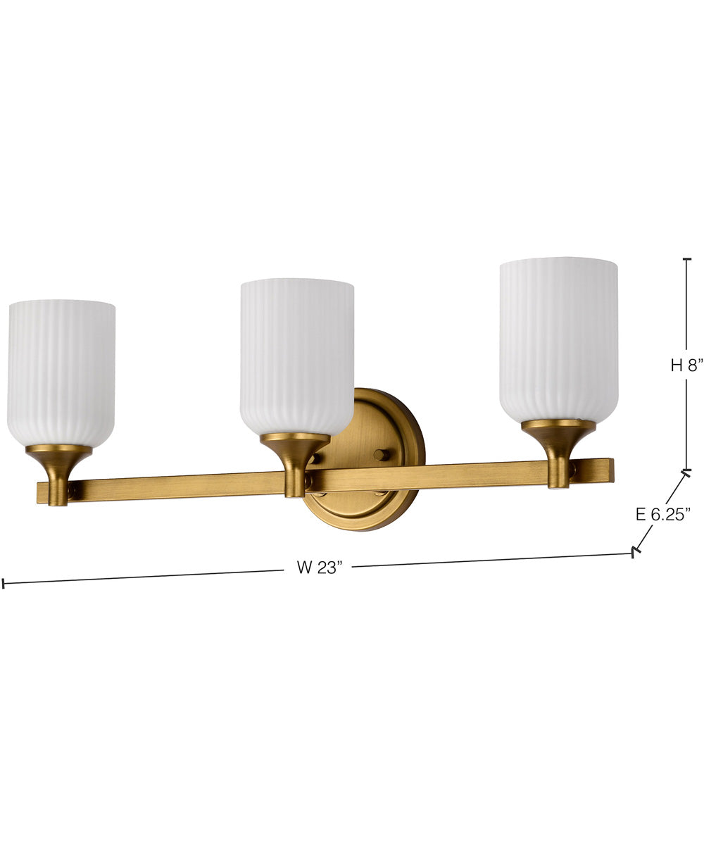 Solara 3-Light Vanity & Wall Natural Brass