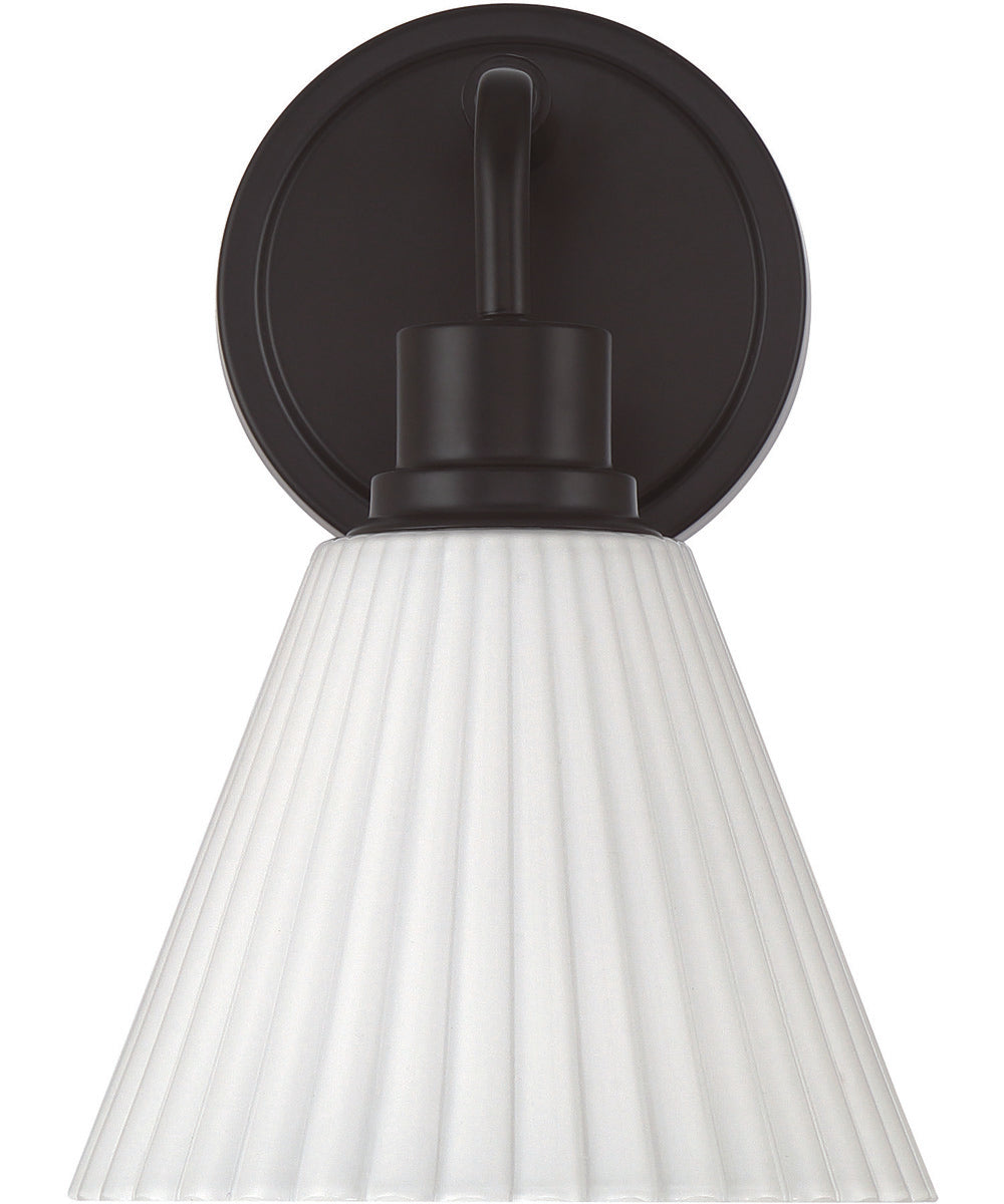 Pleated II 1-Light Lighting Flat Black