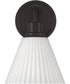 Pleated II 1-Light Lighting Flat Black