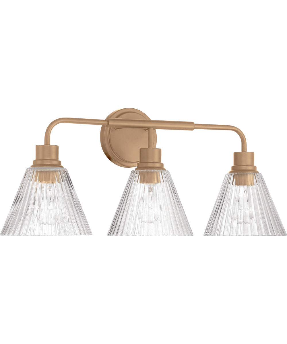 Pleated 3-Light Lighting Premium Bronze