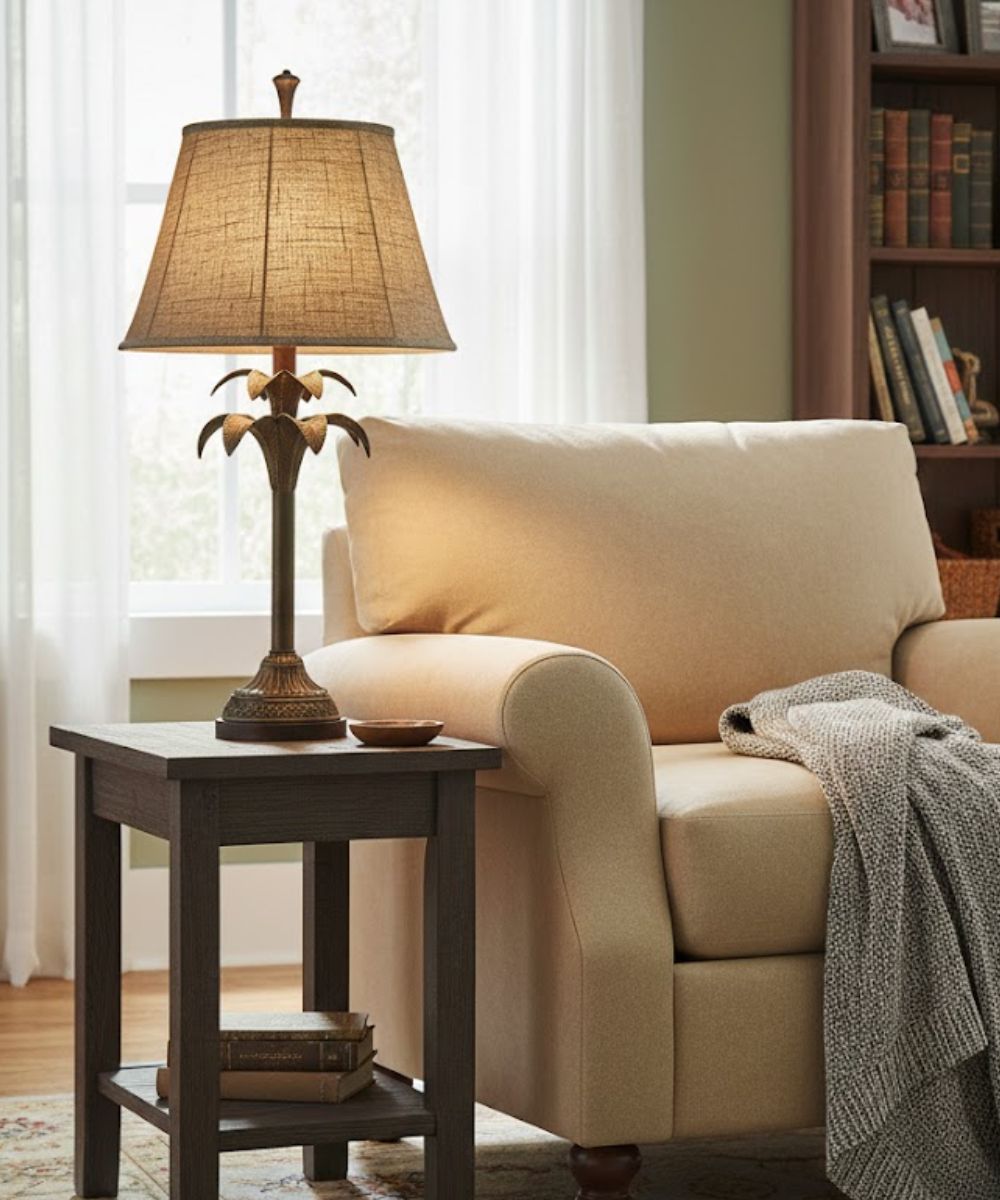 33"H 3-Way Table Lamp Bombay Bronze