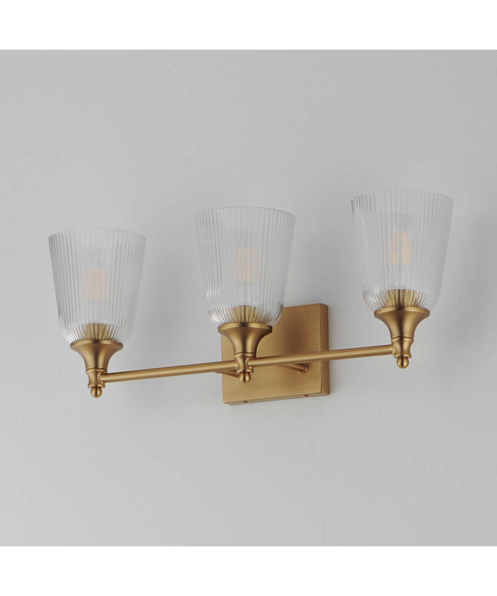 Julip 3-Light Bath Vanity Natural Aged Brass